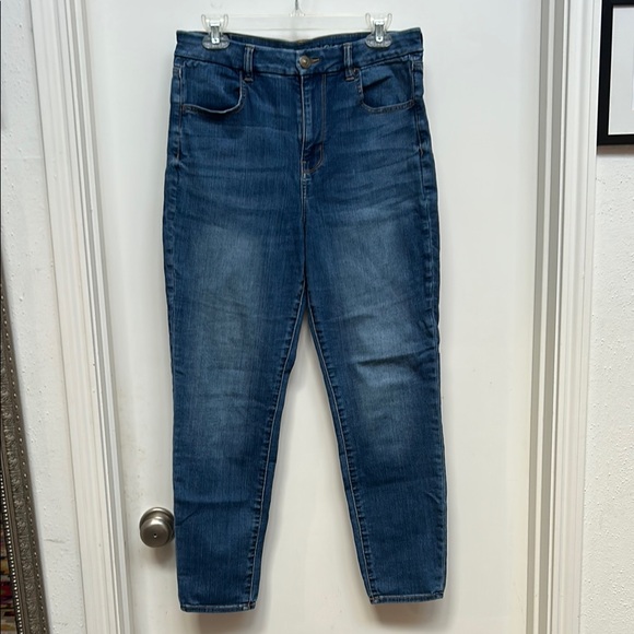American Eagle Outfitters High Rise Blue Jeans Modern Fit Jegging Sz 12 - Picture 1 of 9